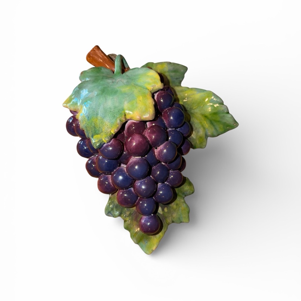 Grape Cluster Ceramic Wall Decor